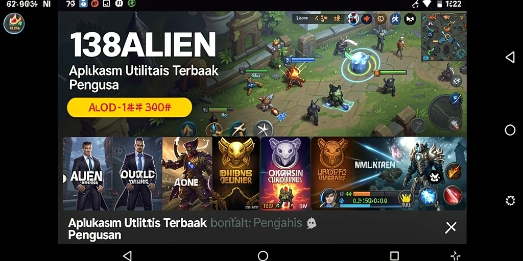 Screenshot utama 138ALIEN menampilkan antarmuka aplikasi yang user-friendly.