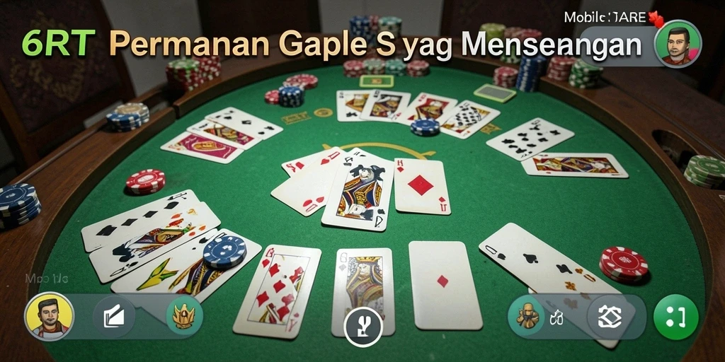Screenshot 6RT menampilkan gameplay Gaple yang menarik dan seru.