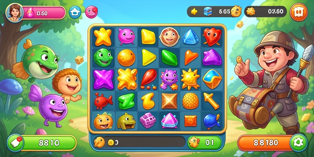 Tampilan gameplay seru dan menarik dari 8180 yang penuh warna.
