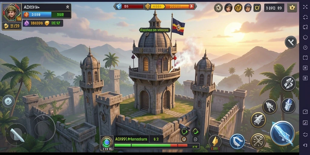 Tampilan gameplay ADI99 dengan strategi Tower Defense yang seru.