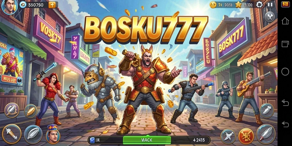 Menampilkan gameplay seru dan tantangan dari BOSKU777.