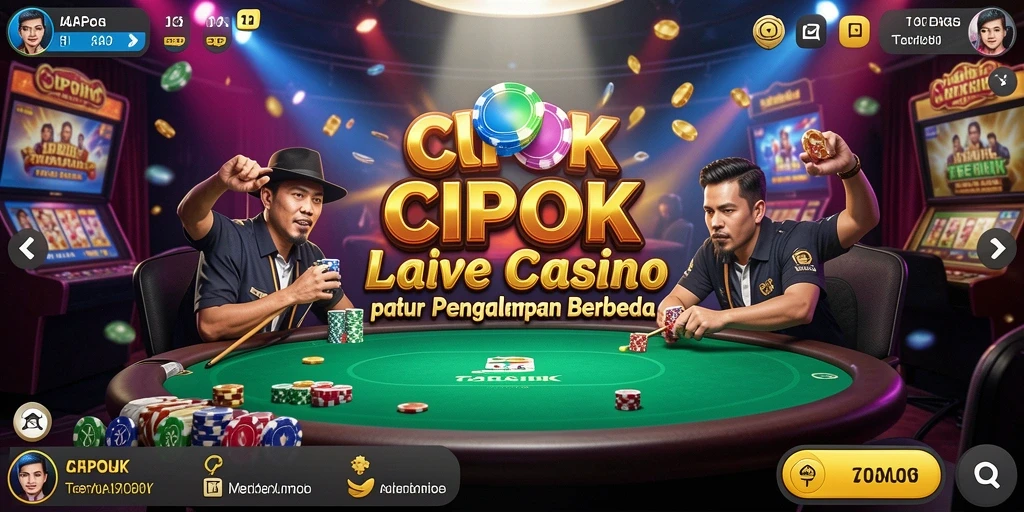Tampilan gameplay Live Casino yang mendebarkan dan interaktif di CIPOK.