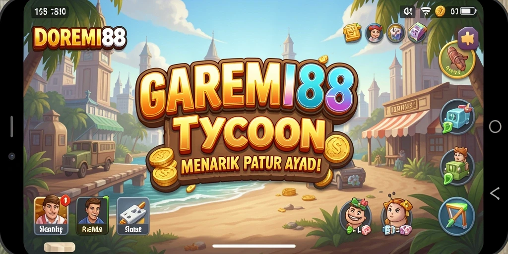 Tampilan gameplay menarik dari DOREMI88 dengan elemen Tycoon.