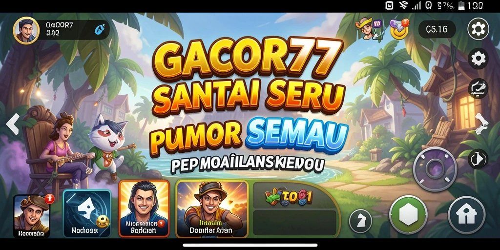 Tangkapan layar GACOR77 menampilkan gameplay santai yang menarik.
