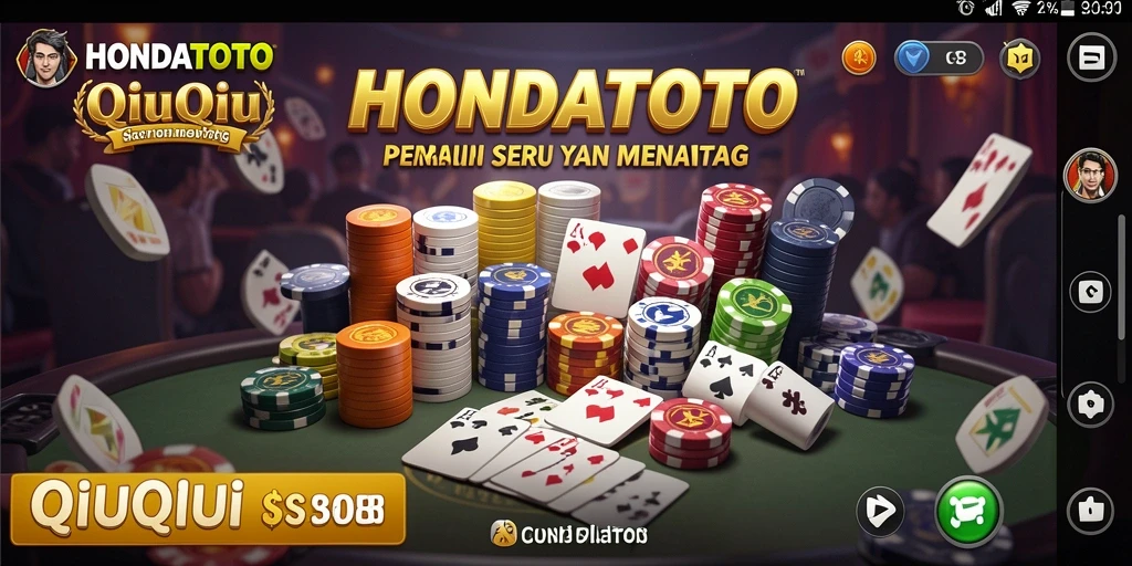 Tampilan gameplay seru HONDATOTO dalam permainan QiuQiu.