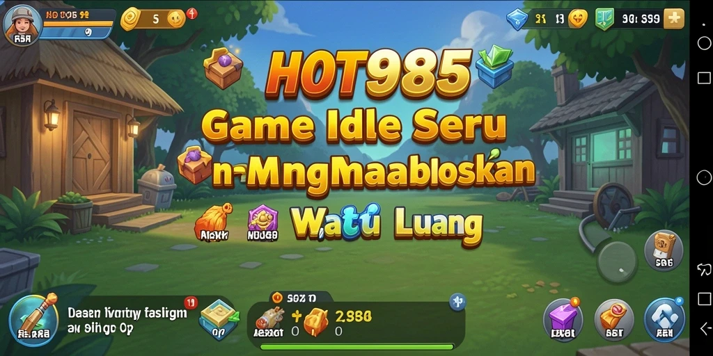 Tampilan gameplay Idle HOT985 yang menarik dan penuh warna.