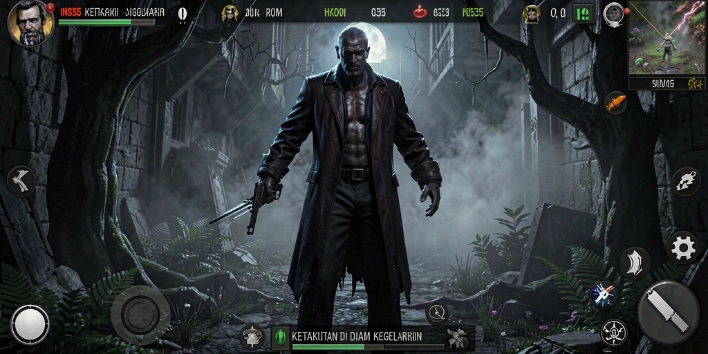 Tampilan menegangkan dari gameplay <strong>INS55</strong> yang menciptakan atmosfer menakutkan.