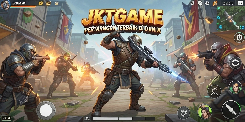 Gameplay seru Battle Royale di JKTGAME dengan aksi intens.