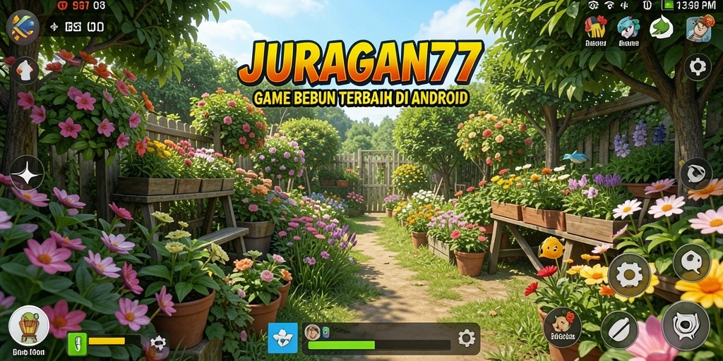 Tampilan menarik gameplay bertani dan berkebun di JURAGAN77.
