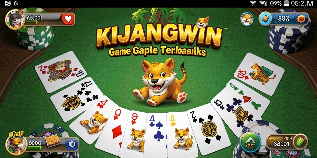 Screenshot gameplay Gaple KIJANGWIN yang seru dan interaktif.