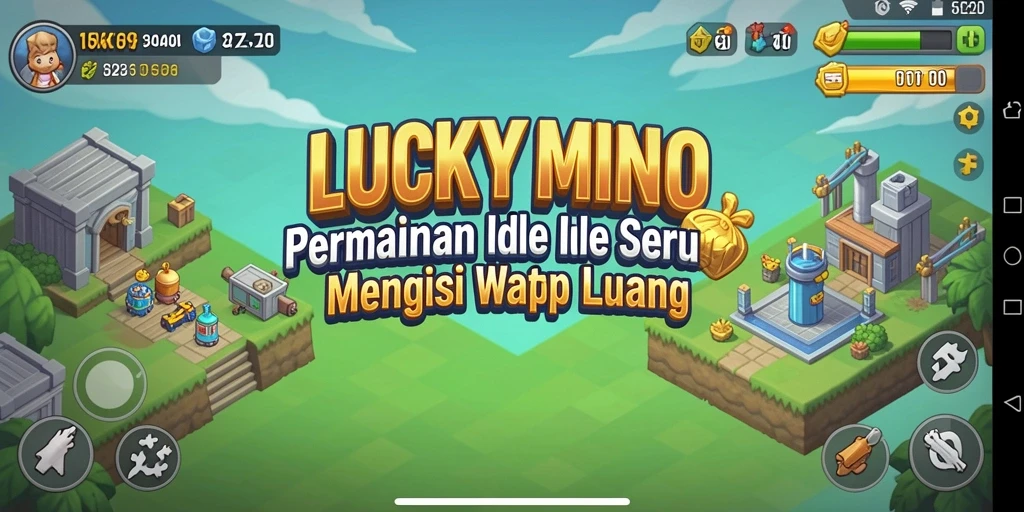 Tampilan gameplay LUCKYMINO yang seru dan menarik.