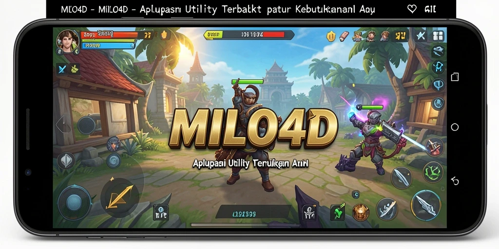 Screenshot utama aplikasi MILO4D yang menunjukkan fitur utility yang mengesankan.