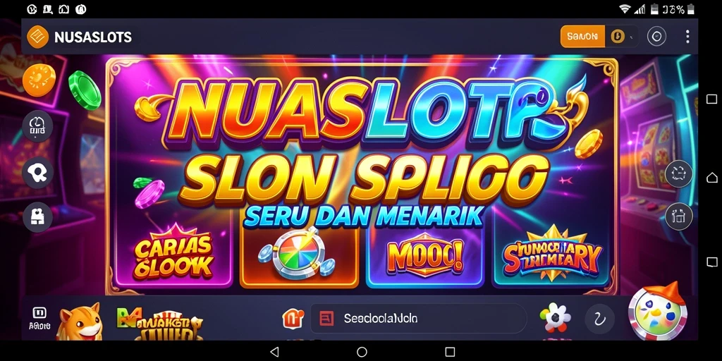 Tampilan gameplay NUSASLOTS dengan efek visual yang menarik.