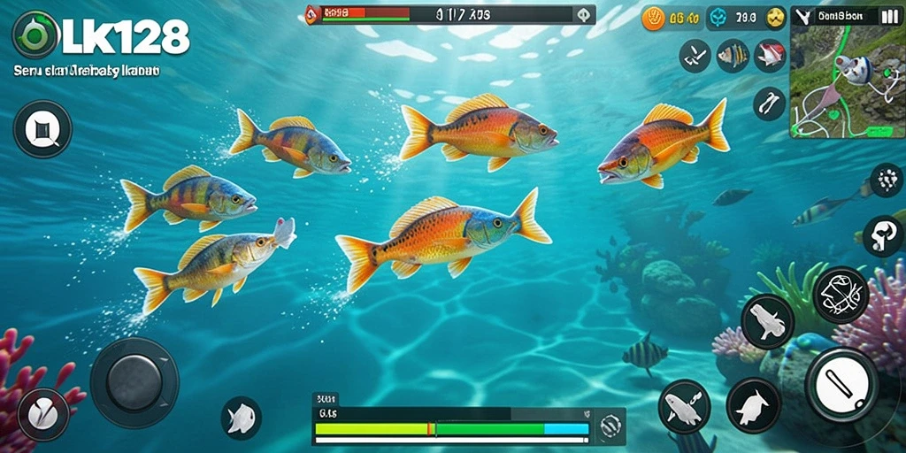 Screenshot utama dari gameplay Tembak Ikan yang mendebarkan.