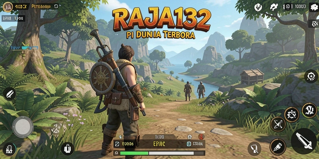 Screenshot RAJA132 menunjukkan gameplay di dunia terbuka yang luas dan menarik.