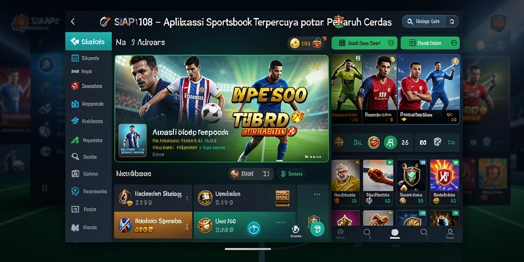 Tampilan permainan taruhan dalam aplikasi SIAP108 yang interaktif.