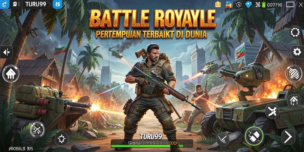 Gameplay seru dalam <strong>TURU99</strong> saat bertempur di pulau terpencil.